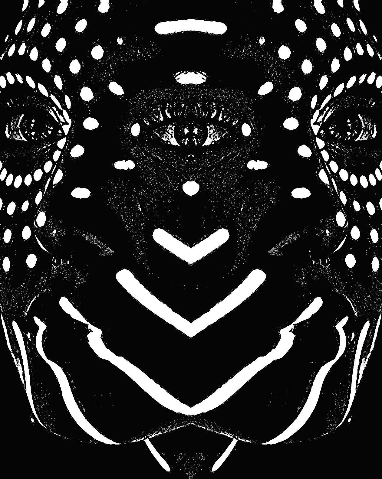 This art explores the theme of self discovery via the lense of three dimensional pattern. As human, we keep uncovering layers of ourselves every now and then, this act making us see ourselves for what we are and what we'll become. Chaotic Luminescence represents the idea of multifaceted bloom.